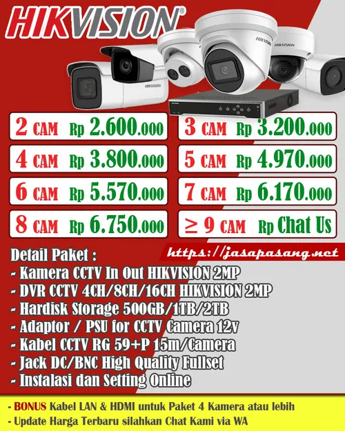 Harga Paket CCTV Hikvision.